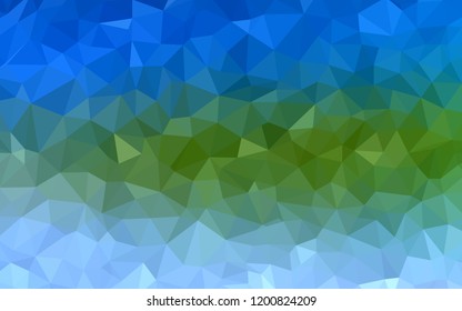 Light Blue, Green vector low poly texture. Polygonal abstract illustration with gradient. Polygonal design for your web site.