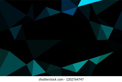 Light Blue, Green vector low poly texture. Modern geometrical abstract illustration with gradient. The best triangular design for your business.