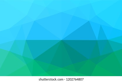 Light Blue, Green vector low poly cover. Colorful illustration in abstract style with gradient. A new texture for your design.