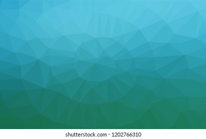 Light Blue, Green vector low poly texture. An elegant bright illustration with gradient. The textured pattern can be used for background.