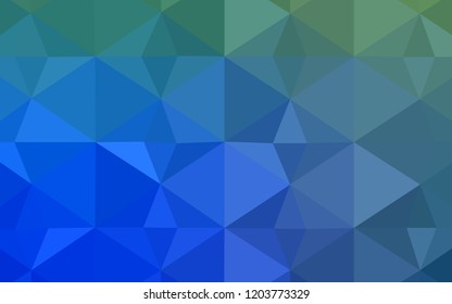 Light Blue, Green vector low poly texture. Geometric illustration in Origami style with gradient.  A new texture for your web site.