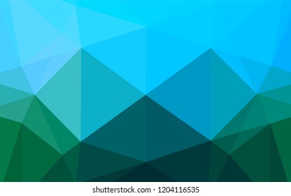 Light Blue, Green vector low poly texture. Brand new colored illustration in blurry style with gradient. The completely new template can be used for your brand book.