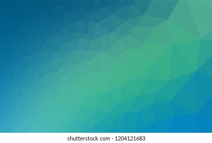 Light Blue, Green vector low poly texture. Modern geometrical abstract illustration with gradient. The best triangular design for your business.