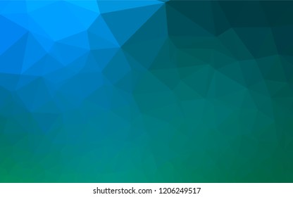 Light Blue, Green vector low poly cover. Shining colored illustration in a Brand new style. A new texture for your design.