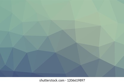 Light Blue, Green vector low poly cover. Triangular geometric sample with gradient.  The elegant pattern can be used as part of a brand book.