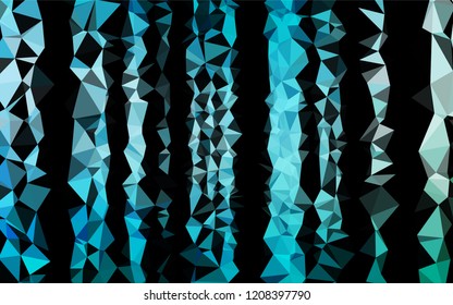 Light Blue, Green vector low poly cover. Brand new colored illustration in blurry style with gradient. The polygonal design can be used for your web site.