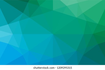 Light Blue, Green vector low poly texture. Colorful abstract illustration with gradient. The polygonal design can be used for your web site.