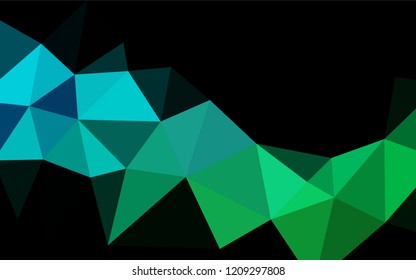 Light Blue, Green vector low poly cover. Colorful illustration in abstract style with gradient. Brand new design for your business.
