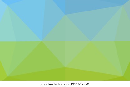 Light Blue, Green vector low poly layout. Shining illustration, which consist of triangles. The elegant pattern can be used as part of a brand book.