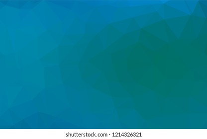 Light Blue, Green vector low poly layout. Creative illustration in halftone style with gradient. A completely new template for your business design.