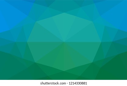 Light Blue, Green vector low poly cover. A sample with polygonal shapes. The polygonal design can be used for your web site.