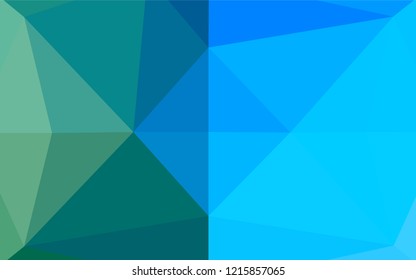 Light Blue, Green vector low poly layout. A sample with polygonal shapes. The best triangular design for your business.