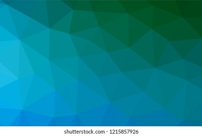 Light Blue, Green vector low poly cover. An elegant bright illustration with gradient. The template can be used as a background for cell phones.