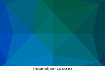 Light Blue, Green vector low poly layout. A vague abstract illustration with gradient. Brand new style for your business design.
