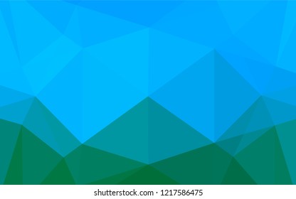 Light Blue, Green vector low poly texture. Brand new colored illustration in blurry style with gradient. Brand new design for your business.
