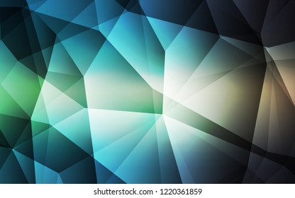 Light Blue, Green vector low poly layout. Colorful illustration in abstract style with triangles. A completely new design for your leaflet.