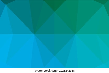 Light Blue, Green vector low poly cover. Colorful illustration in abstract style with gradient. The completely new template can be used for your brand book.