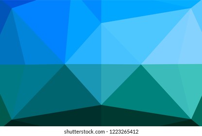 Light Blue, Green vector low poly layout. Colorful abstract illustration with gradient. A completely new template for your business design.