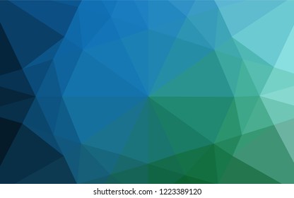 Light Blue, Green vector low poly texture. Glitter abstract illustration with an elegant design. The elegant pattern can be used as part of a brand book.