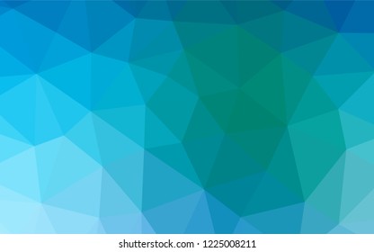 Light Blue, Green vector low poly cover. Brand new colored illustration in blurry style with gradient. A new texture for your design.