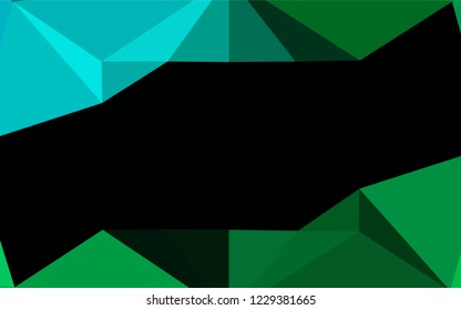 Light Blue, Green vector low poly texture. Modern geometrical abstract illustration with gradient. The textured pattern can be used for background.