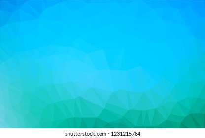 Light Blue, Green vector low poly cover. A sample with polygonal shapes. The polygonal design can be used for your web site.