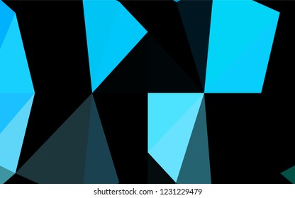 Light Blue, Green vector low poly texture. Shining illustration, which consist of triangles. The completely new template can be used for your brand book.