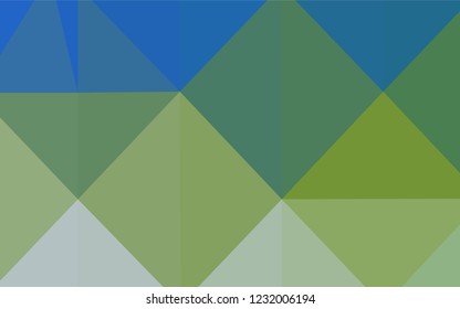 Light Blue, Green vector low poly texture. A sample with polygonal shapes. Textured pattern can be used for background.