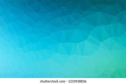 Light Blue, Green vector low poly texture. Glitter abstract illustration with an elegant design. A new texture for your design.