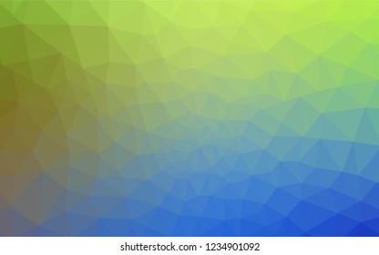 Light Blue, Green vector low poly layout. Colorful illustration in polygonal style with gradient. Polygonal design for your web site.