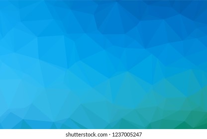 Light Blue, Green vector low poly texture. A sample with polygonal shapes. A completely new design for your business.