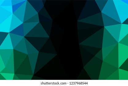 Light Blue, Green vector low poly layout. A sample with polygonal shapes. A new texture for your design.