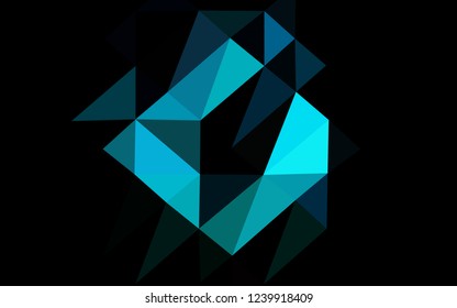 Light Blue, Green vector low poly texture. Shining illustration, which consist of triangles. Brand new style for your business design.