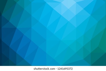 Light Blue, Green vector low poly texture. Brand new colorful illustration in with gradient. The best triangular design for your business.