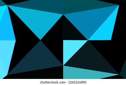 Light Blue, Green vector low poly cover. Geometric illustration in Origami style with gradient.  Triangular pattern for your business design.