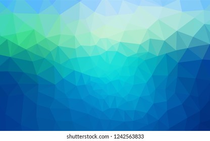 Light Blue, Green vector low poly texture. Colorful abstract illustration with triangles. Completely new template for your banner.