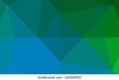 Light Blue, Green vector low poly texture. Colorful illustration in abstract style with gradient. The elegant pattern can be used as part of a brand book.