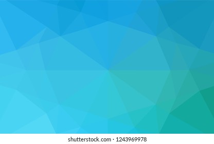 Light Blue, Green vector low poly layout. Colorful abstract illustration with gradient. Brand new style for your business design.
