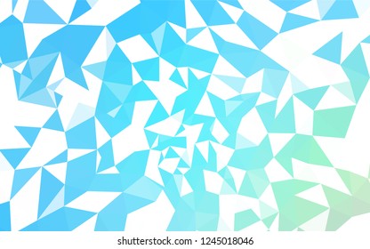 Light Blue, Green vector low poly texture. Modern abstract illustration with triangles. Completely new template for your banner.