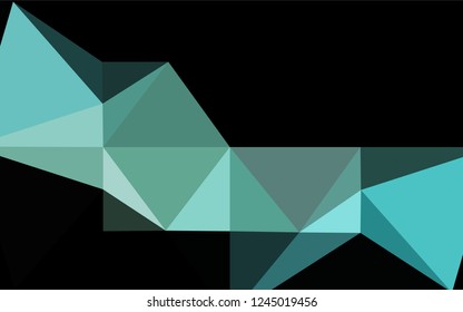 Light Blue, Green vector low poly layout. Shining illustration, which consist of triangles. A new texture for your design.