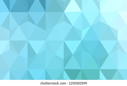 Light Blue, Green vector low poly texture. Creative illustration in halftone style with triangles. A completely new design for your leaflet.