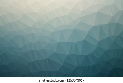 Light Blue, Green vector low poly cover. Shining illustration, which consist of triangles. The textured pattern can be used for background.