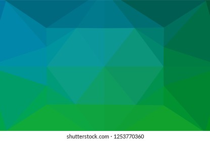Light Blue, Green vector low poly cover. A vague abstract illustration with gradient. A completely new design for your business.