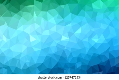 Light Blue, Green vector low poly texture. Shining colorful illustration with triangles. Completely new template for your banner.