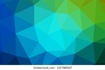 Light Blue, Green vector low poly layout. Creative illustration in halftone style with triangles. Template for cell phone's backgrounds.