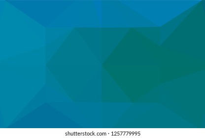 Light Blue, Green vector low poly cover. Colorful illustration in abstract style with gradient. The best triangular design for your business.