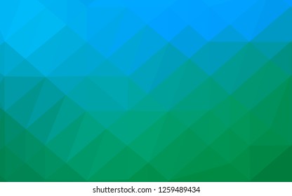 Light Blue, Green vector low poly layout. Colorful abstract illustration with gradient. Polygonal design for your web site.