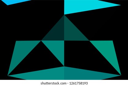 Light Blue, Green vector low poly cover. Colorful abstract illustration with gradient. The best triangular design for your business.