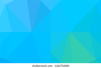 Light Blue, Green vector low poly texture. A sample with polygonal shapes. The template can be used as a background for cell phones.