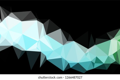 Light Blue, Green vector low poly texture. Creative illustration in halftone style with gradient. Triangular pattern for your business design.